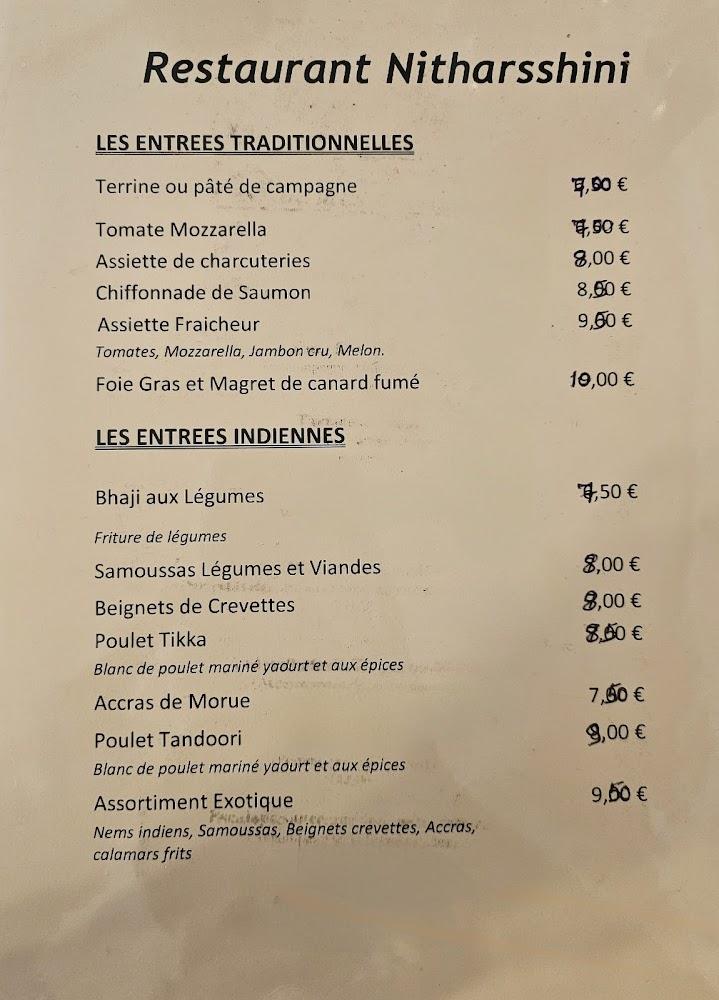 Restaurant Nitharsshini - Menu Image 3